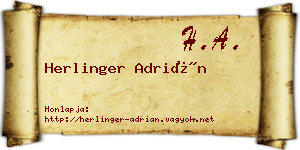Herlinger Adrián névjegykártya